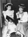 Rita and Olivia DeHavilland on the set of The Strawberry Blonde (1941)